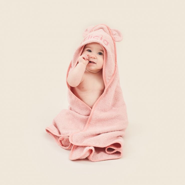 Personalised Pink Hooded Towel