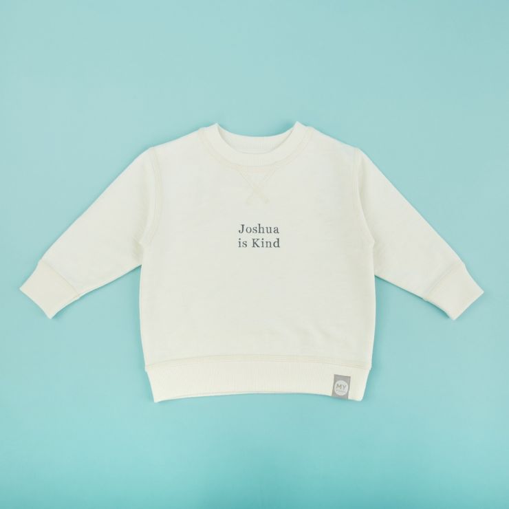 Personalised Ivory Slogan Sweatshirt