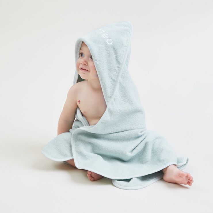 Personalised Small Mint Hooded Towel