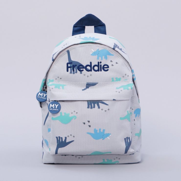 Personalised Dinosaur Print Mini Backpack