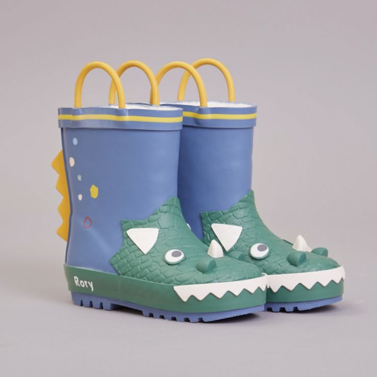 Personalised Dinosaur Welly Boots