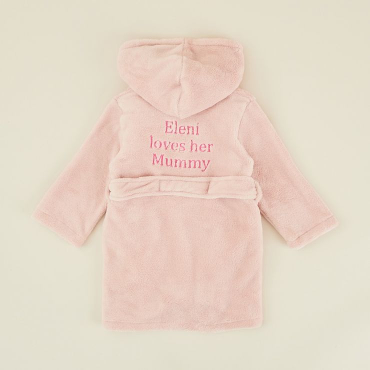 Personalised Pink ‘Loves Mummy’ Dressing Gown