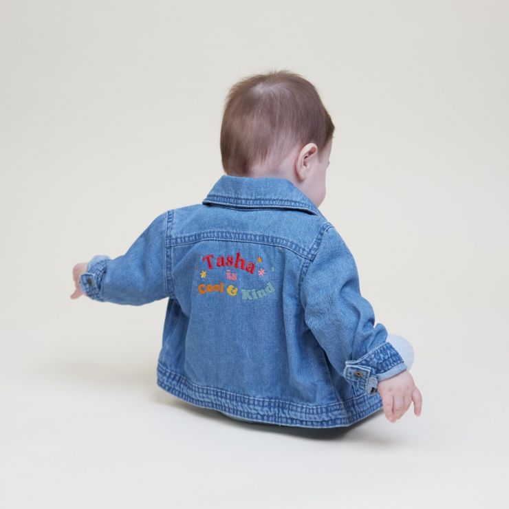 Personalised Cool Slogan Children's Denim Jacket