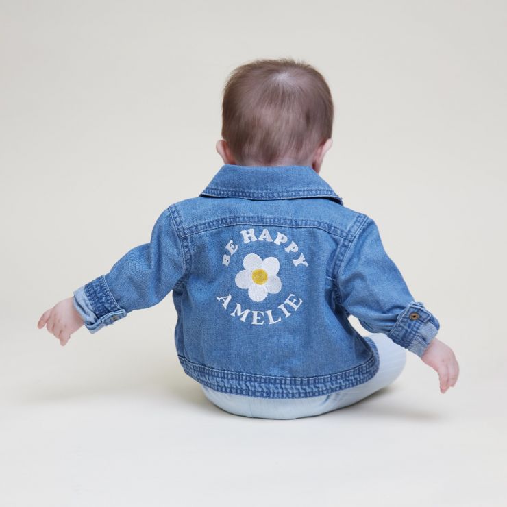 Personalised Daisy Design Children's Denim Jacket