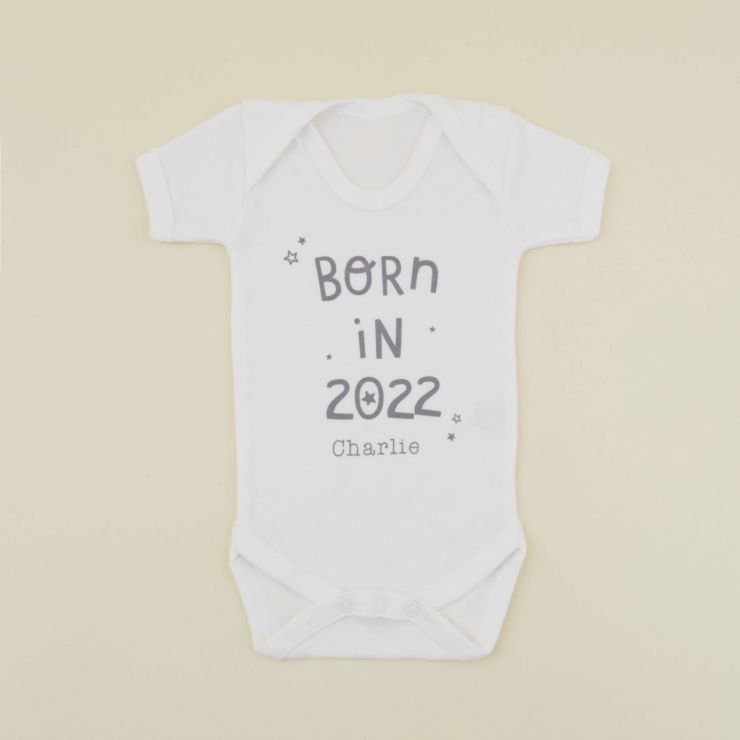 Personalised Born in 2022 White Bodysuit