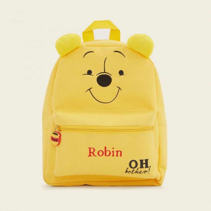 Personalised Disney Winnie the Pooh Medium Yellow Backpack