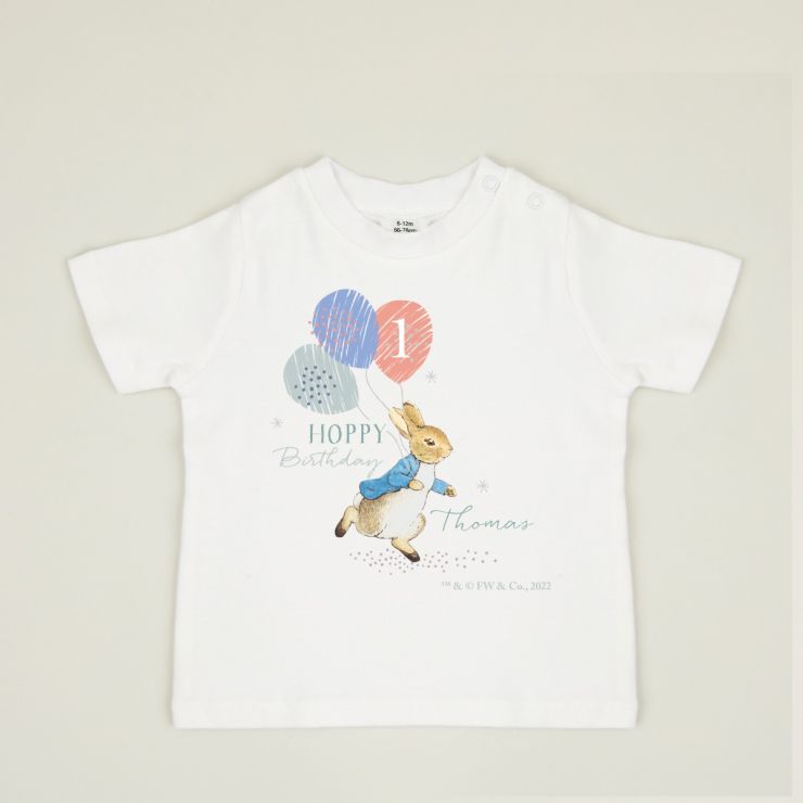 Personalised Peter Rabbit 1st Birthday T-Shirt