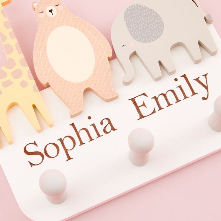 Personalised Animal Friends Clothes Hook