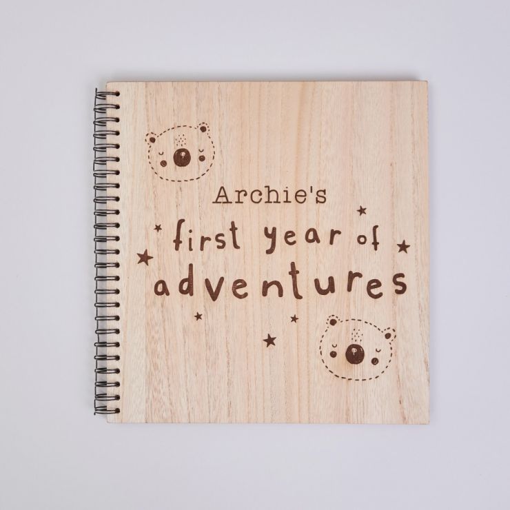 Personalised 'First Year' Wooden Scrapbook
