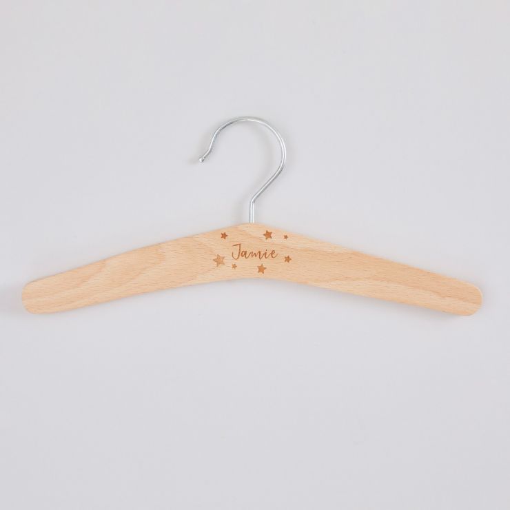 Personalised Star Wooden Clothes Hanger