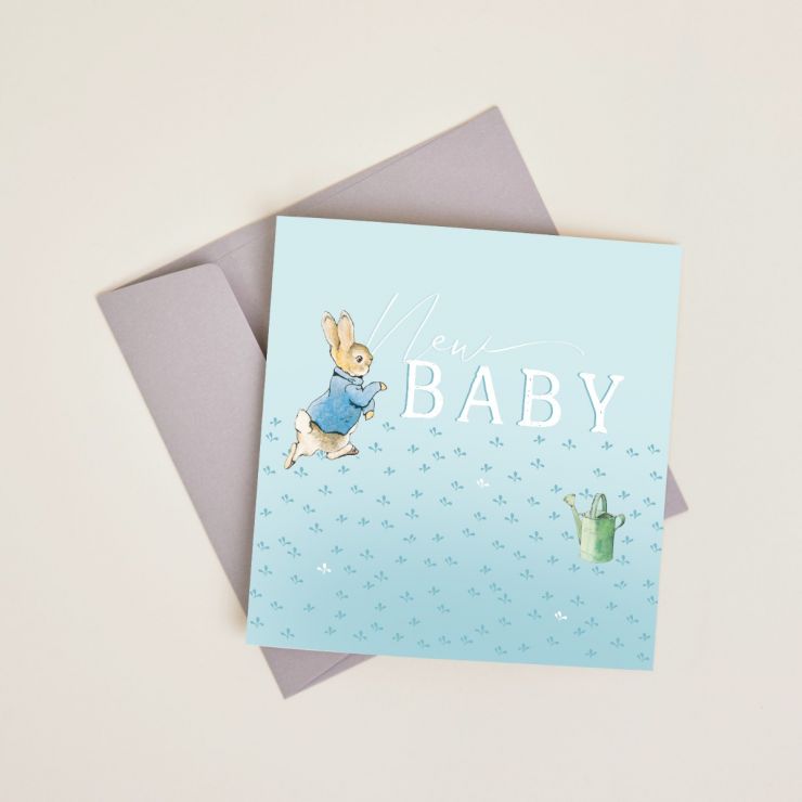 Personalised Peter Rabbit New Baby Greetings Card