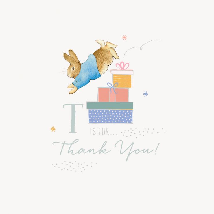 Personalised Peter Rabbit Thank You Postcards (Pack of 12)