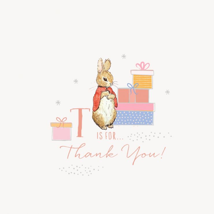 Personalised Flopsy Bunny Thank You Postcards (Pack of 12)