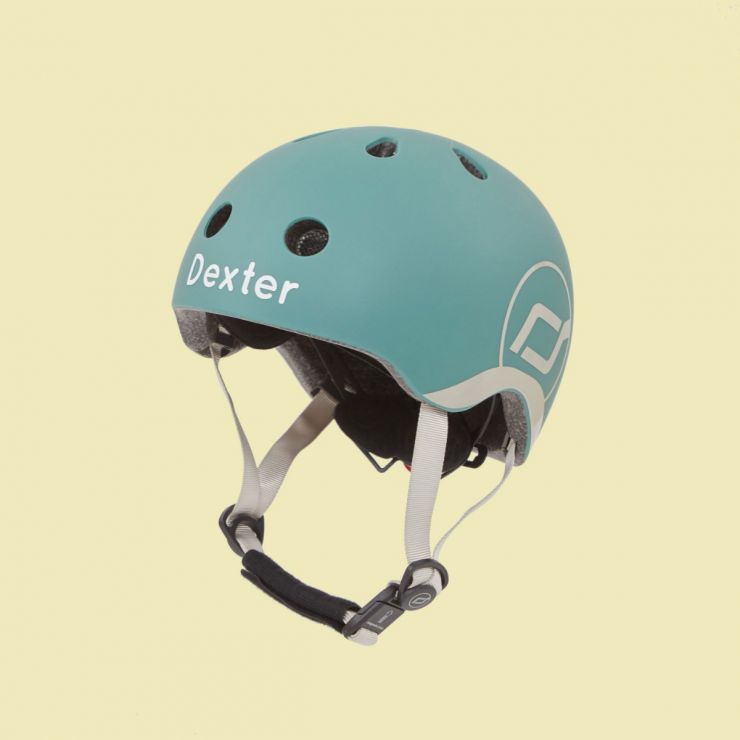 Personalised Scoot and Ride Forest Green Helmet