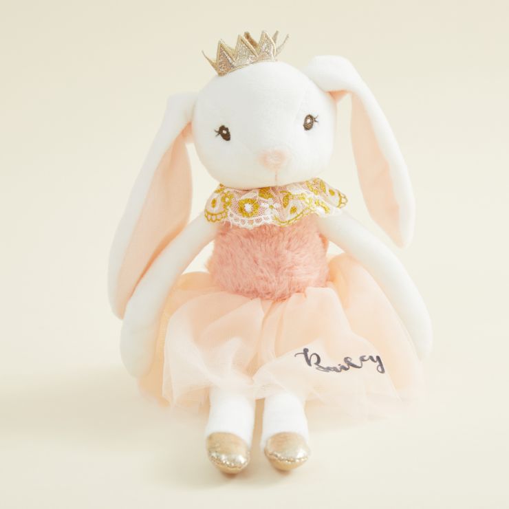 Personalised Princess Bunny Doll in Pink Dress