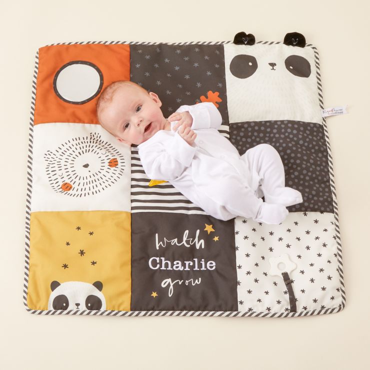 Personalised Panda and Bear Patchwork Activity Playmat