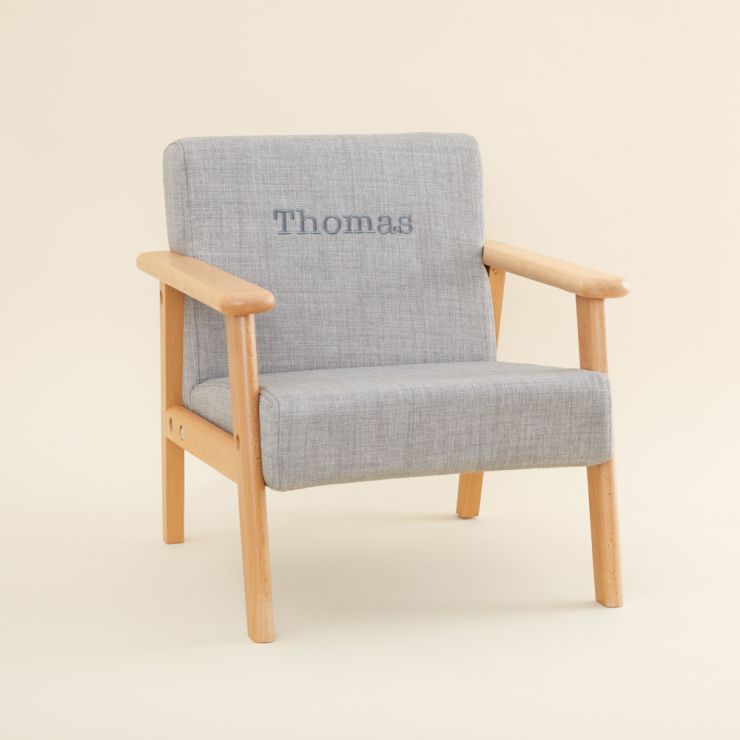 Personalised Grey Children's Arm Chair