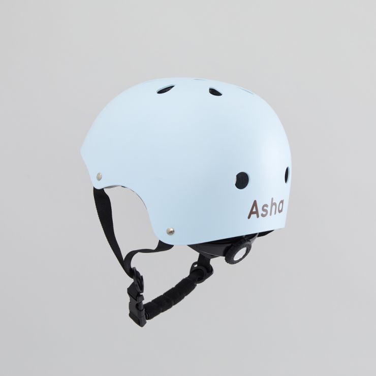  Personalised Banwood Classic Bicycle Helmet in Sky Blue Personalisation