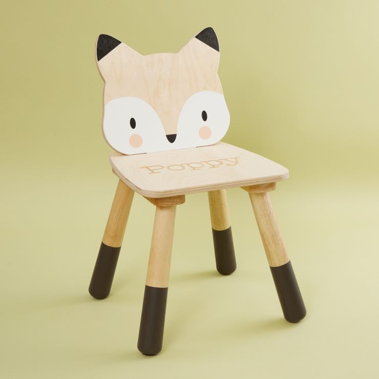 Personalised Fox Design Children's Chair