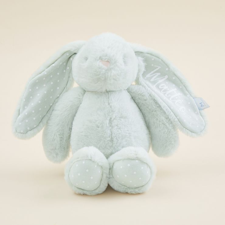 Personalised Mint Soft Bunny Toy