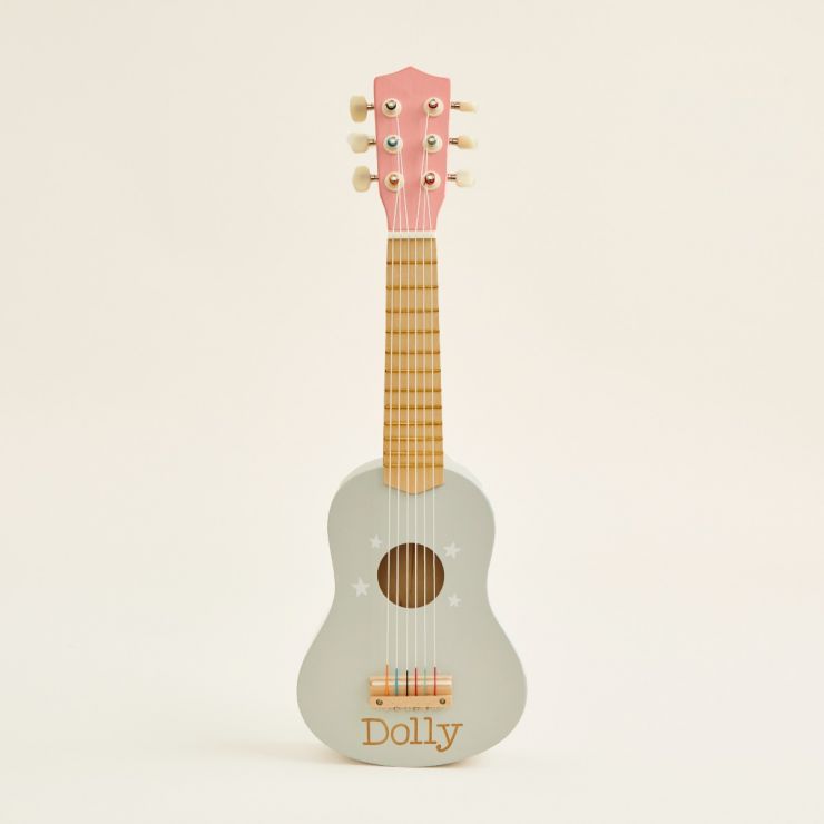 Personalised Colourful Guitar Wooden Toy