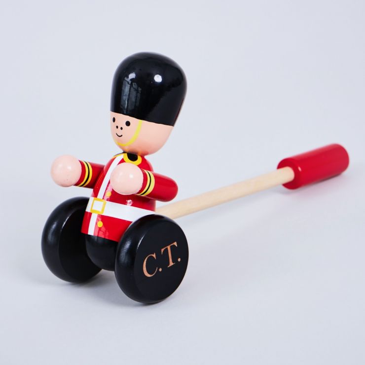Personalised Wooden Soldier Push-Along Toy