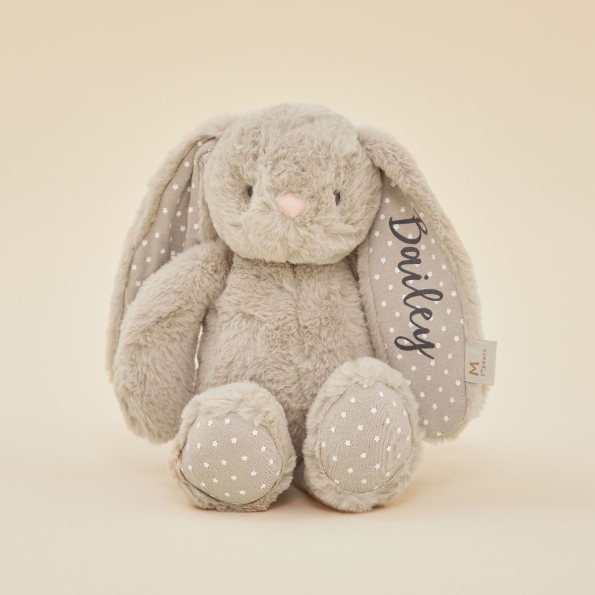 Personalised Taupe Bunny Soft Toy