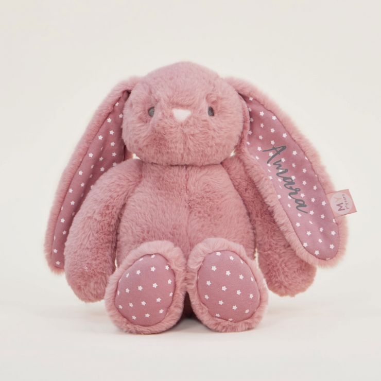 Personalised Dark Pink Bunny Soft Toy