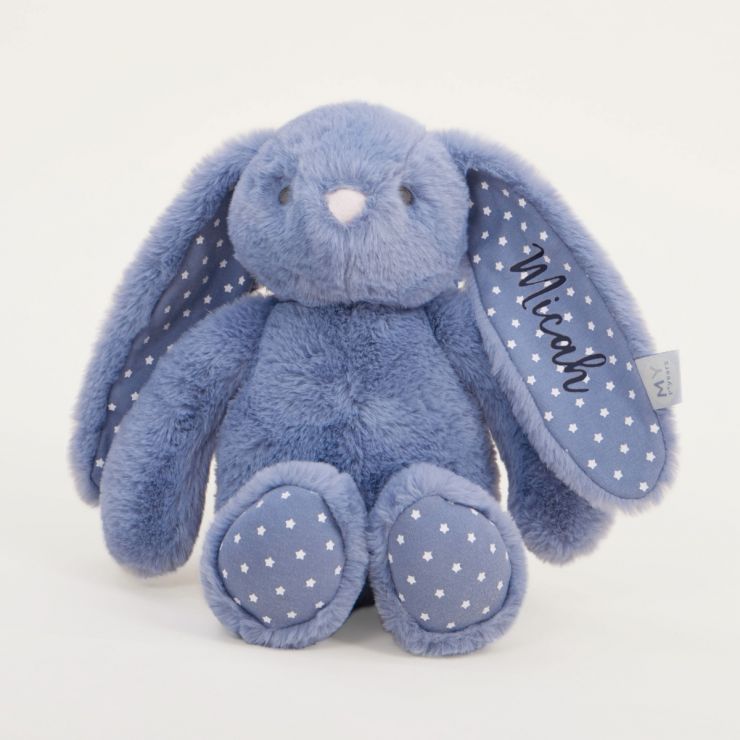 Personalised Dark Blue Bunny Soft Toy