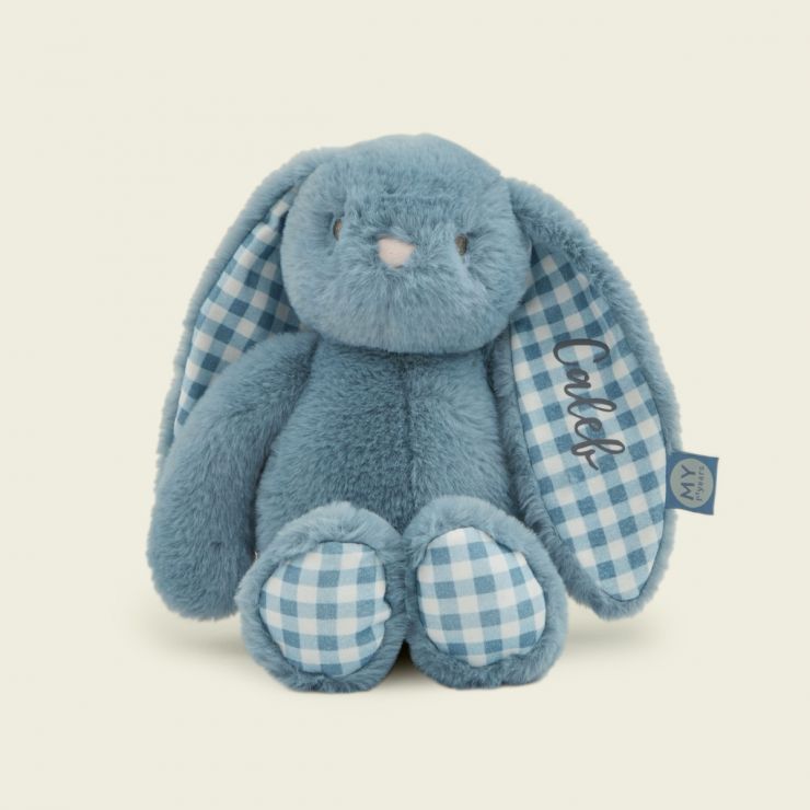 Personalised Denim Blue Bunny Soft Toy