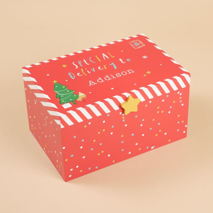Personalised Red Christmas Eve Box