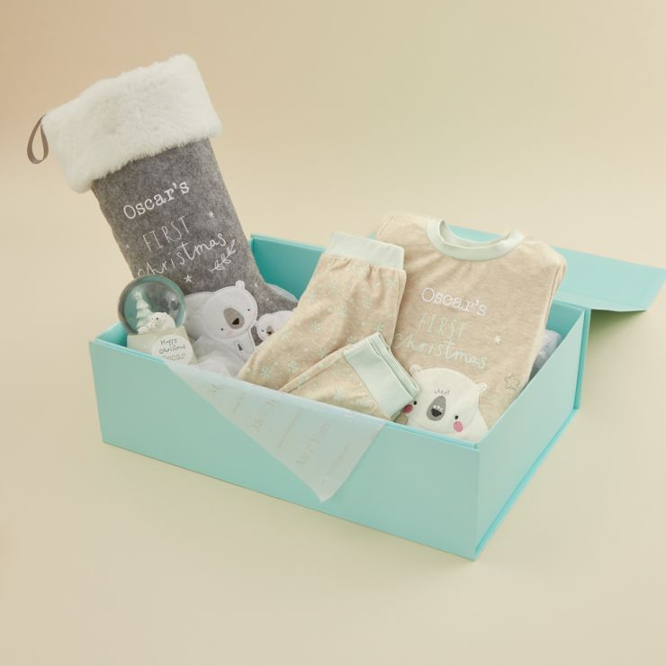 Personalised Baby's 1st Christmas Gift Set