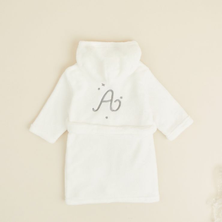 Personalised Ivory Initial Fleece Dressing Gown