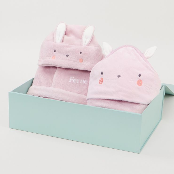 Personalised Little Bunny Splash & Snuggle Gift Set