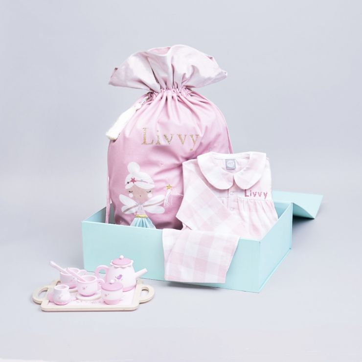 Personalised Pink Christmas Morning Gift Set