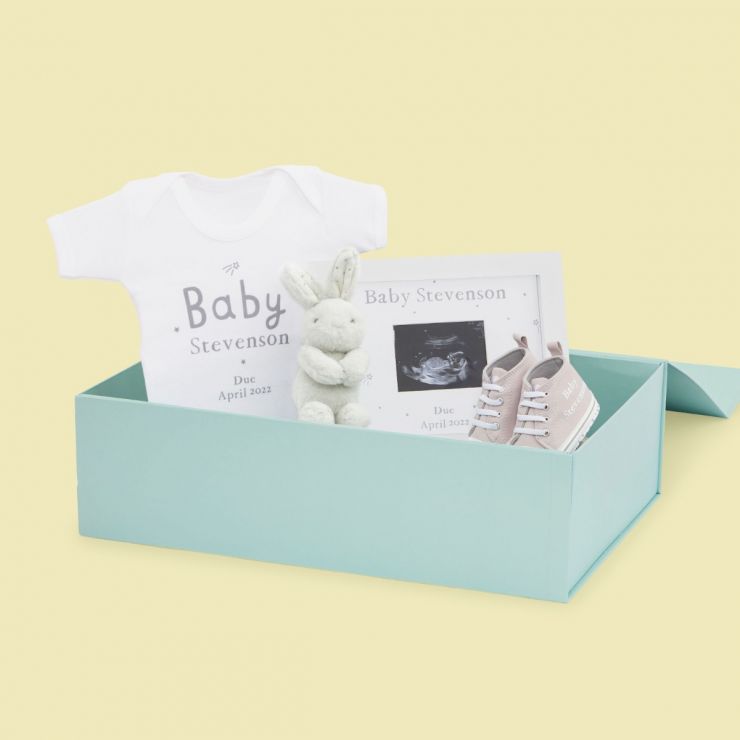 Personalised Baby Announcement Gift Set