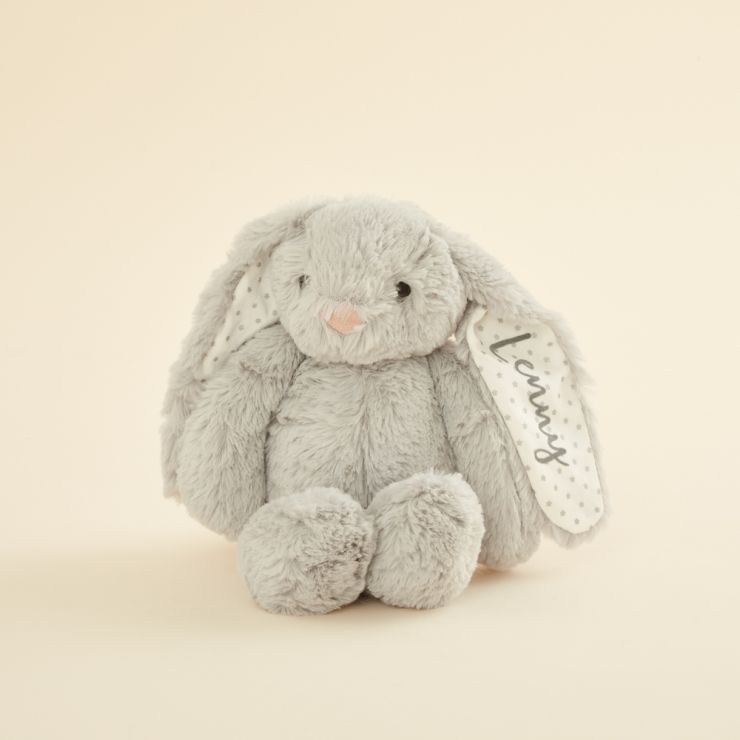 Personalised Grey Bunny Soft Toy