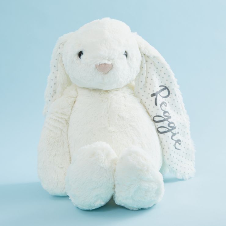 se mfy5002w personalised large white bunny soft toy 1