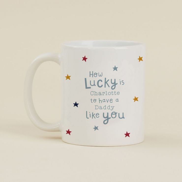 Personalised Star Print ‘Lucky’ Mug
