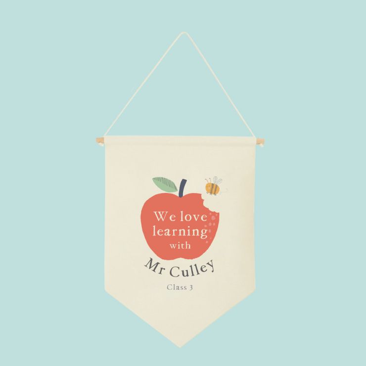 Personalised We Love Learning With… Teacher Wall Hanging