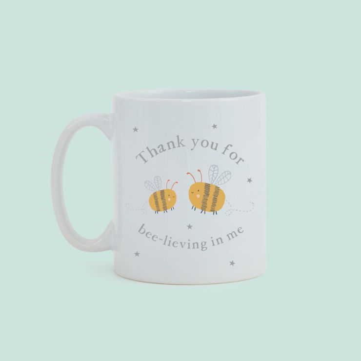 Personalised Thank You For Bee-lieving in me Teacher Mug