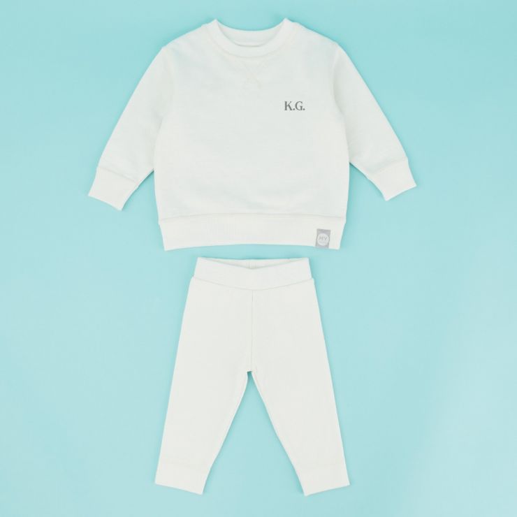 Personalised Ivory Jersey Outfit Set