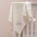 Personalised 100% Cashmere Ivory Baby Blanket