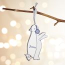 Personalised Wooden Penguin Decoration