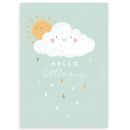 Personalised Cloud Design New Baby Greetings Card