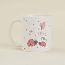 Personalised Love Bug Valentines Mug