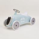 Personalised Little Racer Flag Blue Ride on Toy
