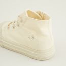 Personalised Ivory Kids High Top Trainers 
