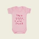 Personalised Pink 'Little and Loved' Bodysuit