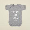 Personalised Born in 2022 Grey Bodysuit